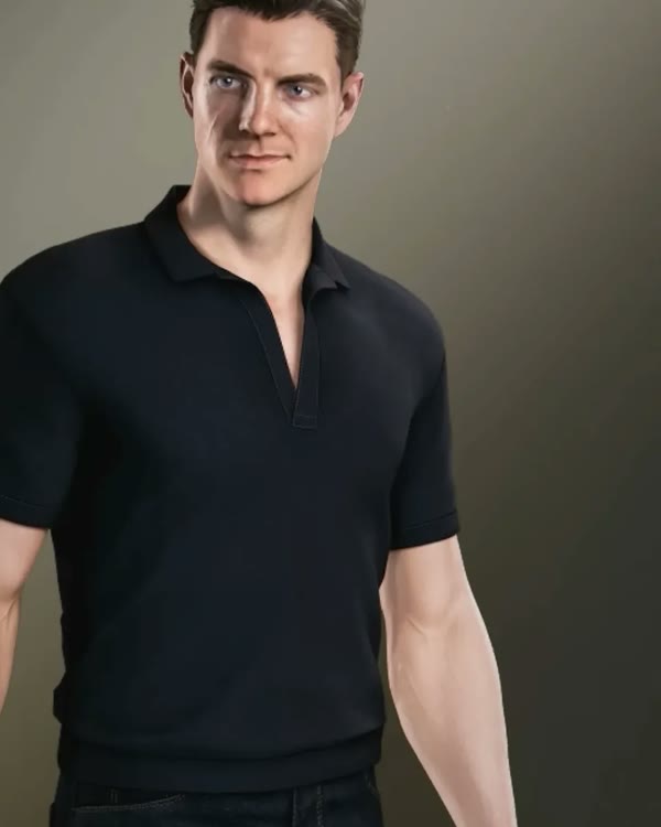 James Bond in the Operation Riviera outfit, a black knit polo, in 007 First Light.