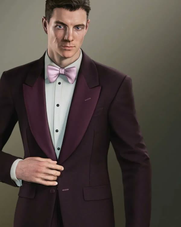 James Bond in the Purple Tuxedo with a bow tie in 007 First Light.