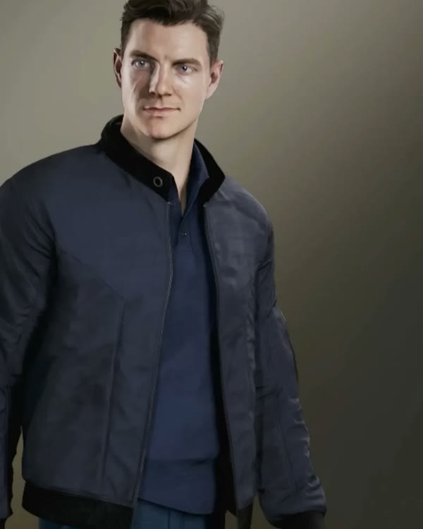 James Bond in the TacSim Outfit, a dark casual jacket, in 007 First Light.
